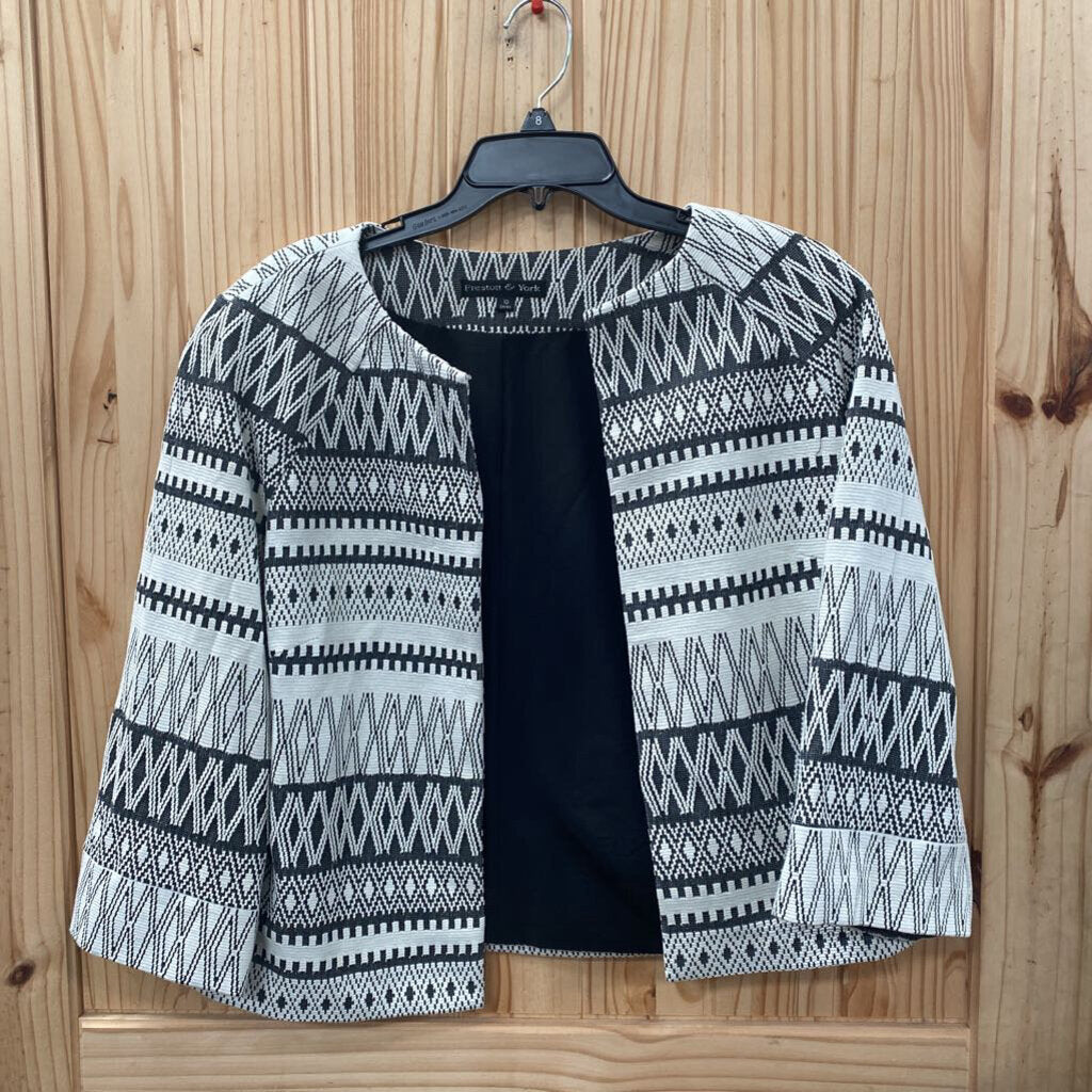 WOMENS PRESTON & YORK WHITE BLACK CASUAL JACKET 10