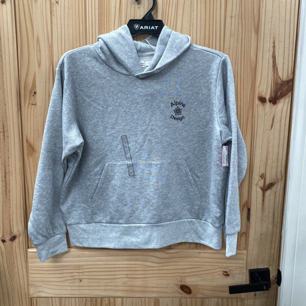 WOMENS ALPINE DESIGN GREY HOODIE L NWT