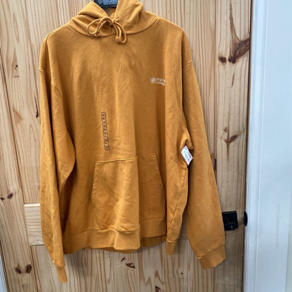 MENS ALPINE DESIGN MUSTARD HOODIE XXL NWT