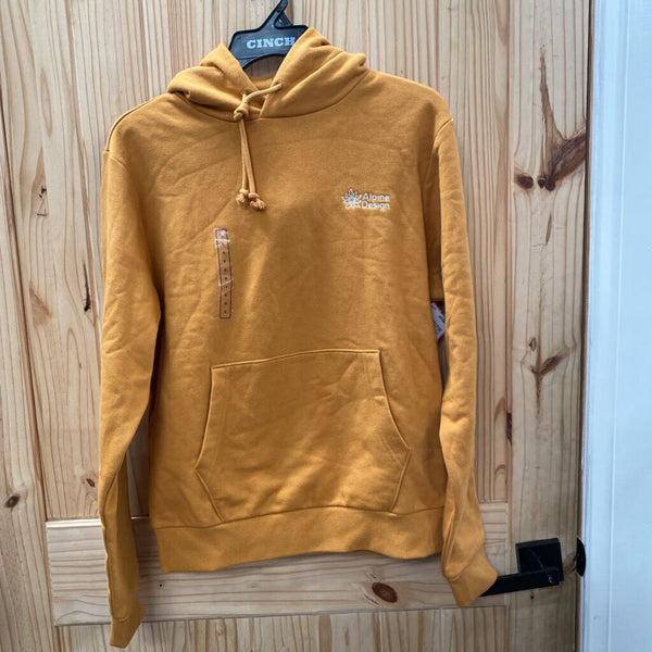 MENS ALPINE DESIGN MUSTARD HOODIE S NWT