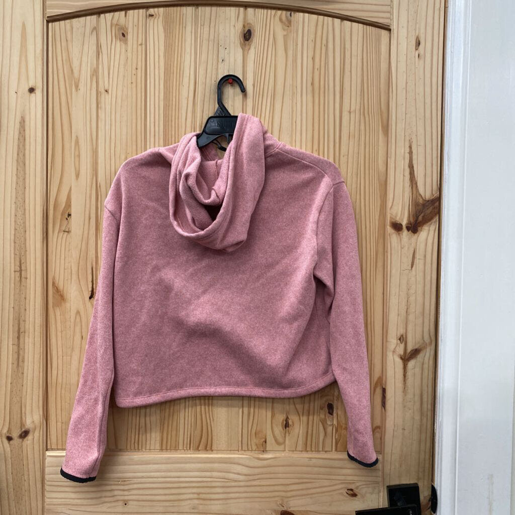 WOMENS VS PINK RED CROP TOP HOODIE M