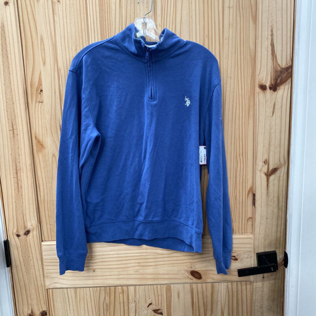 MENS POLO LT TEAL PULLOVER M