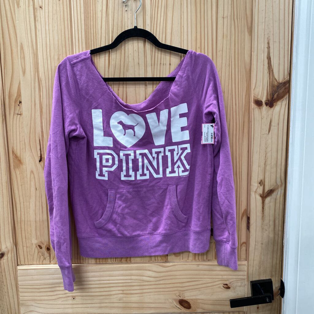 WOMENS VS PINK PURPLE/WHITE SWEATSHIRT M
