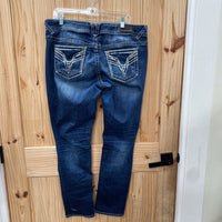 WOMENS VIGOSS DK DENIM DIST. JEANS 16