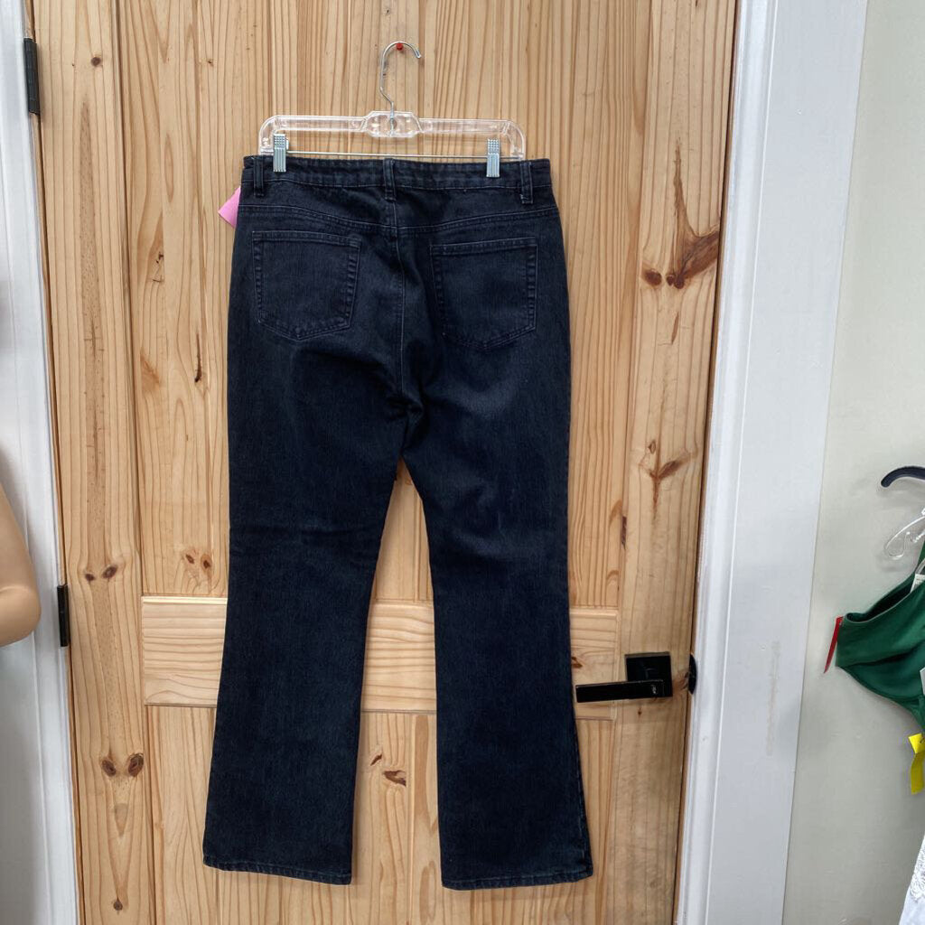 WOMENS COSMO POLITE BLK DENIM JEANS 12