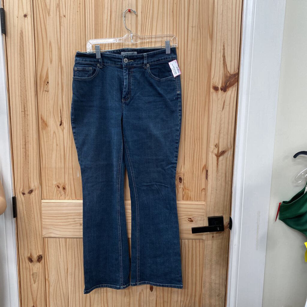 WOMENS CHICO'S PLATINUM DENIM JEANS 1 SHORT