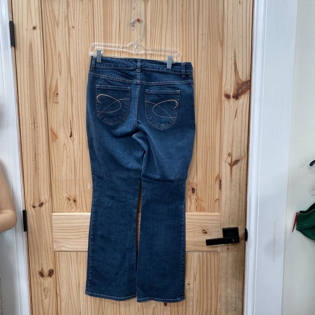 WOMENS CHICO'S PLATINUM DENIM JEANS 1 SHORT