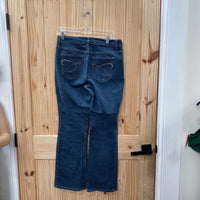WOMENS CHICO'S PLATINUM DENIM JEANS 1 SHORT