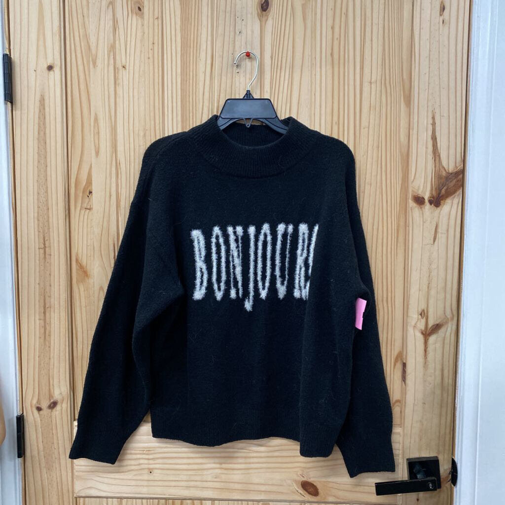 WOMENS BONJOUR BLK SWEATER L