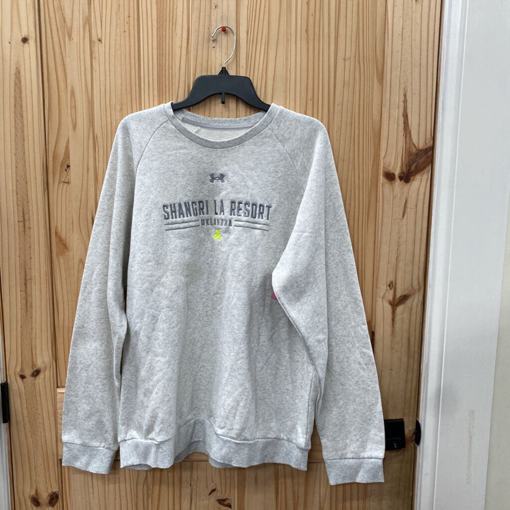 WOMENS UNDER ARMOUR LT GREY SWEATSHIRT SHANGRI LS RESORT XL