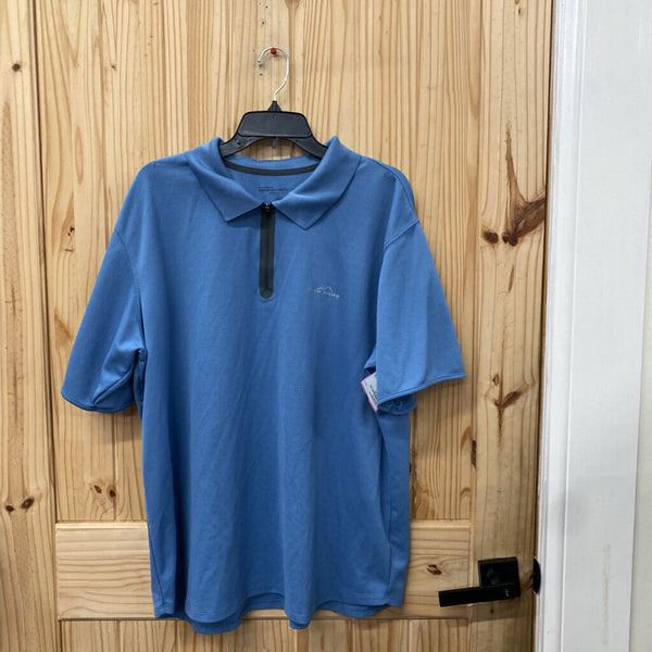 MENS EDDIE BAUER TEAL POLO SHIRT XXL