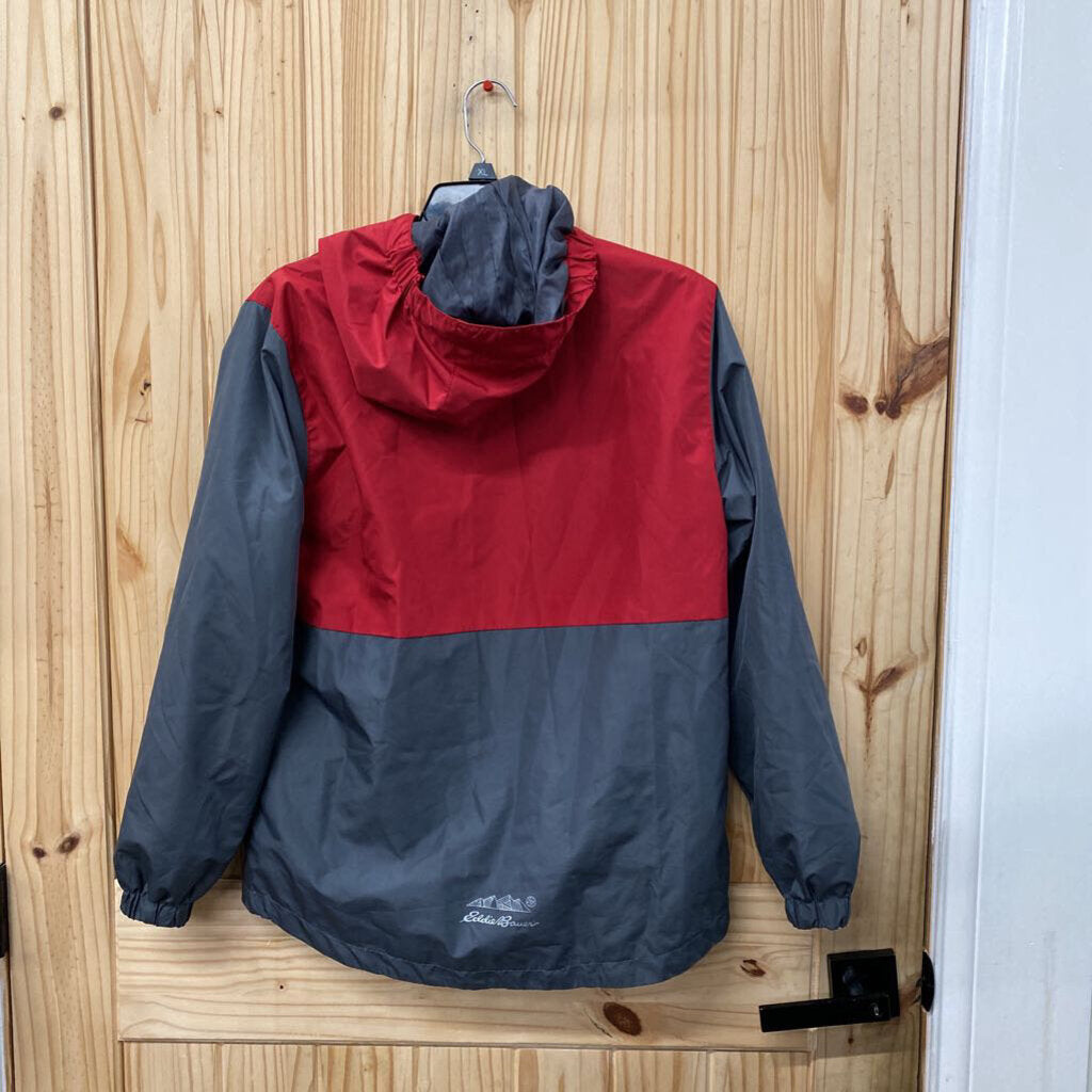 BOYS EDDIE BAUER JACKET RED/GREY L 14/16