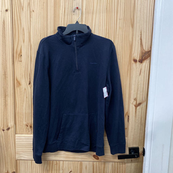 MENS CALVIN KLEIN NAVY BLUE PULLOVER L