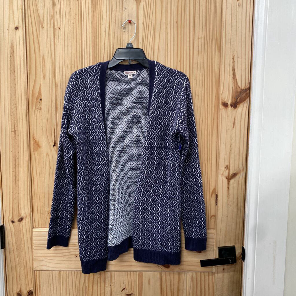 WOMENS MERONA BLK/WHITE SWEATER S