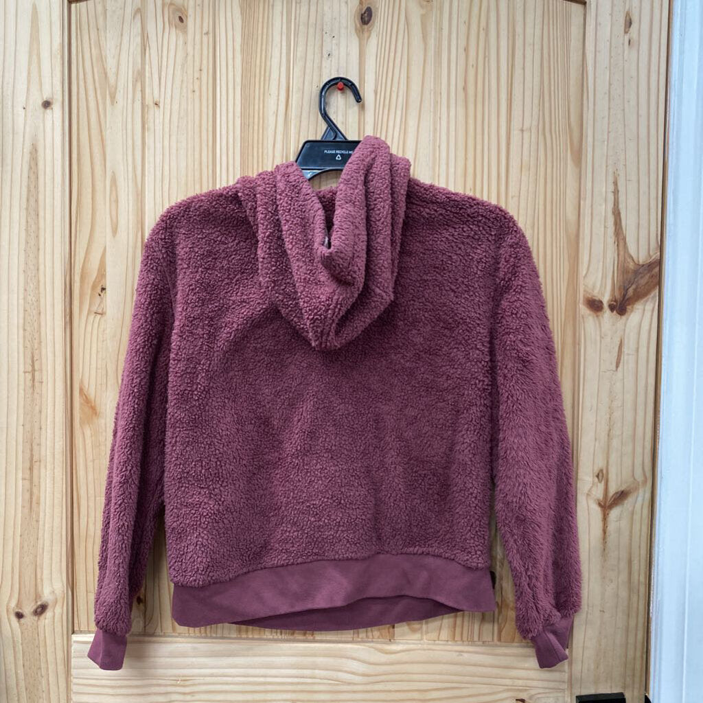 WOMENS ANGEL KISS BURGUNDY/MAUVE FLEECE PULLOVER S