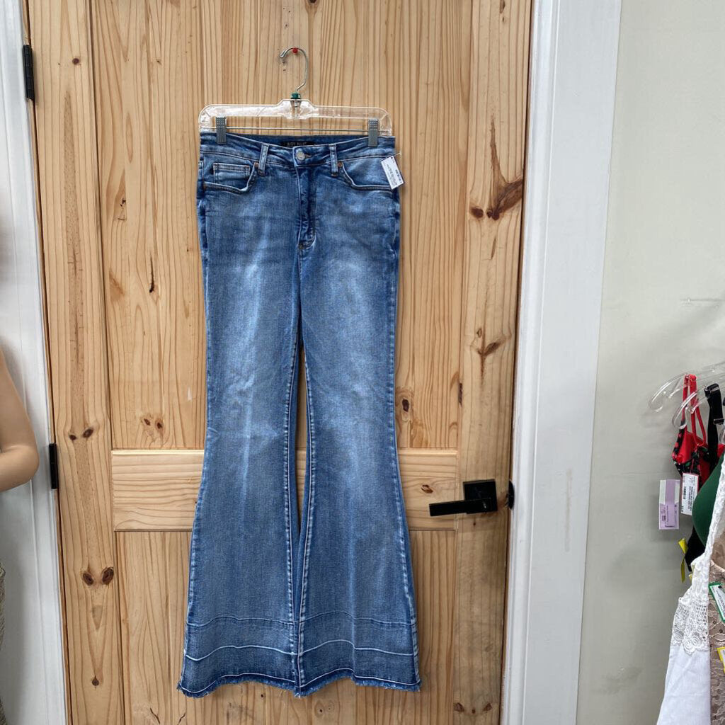 WOMENS JUDY BLUE DENIM BELL BOTTOM JEANS 7