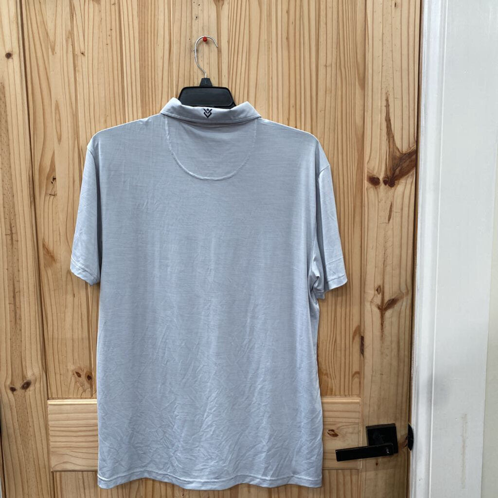 MENS VEECE POLO SHIRT LT GREY/BLK XL
