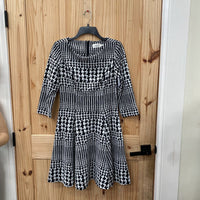 WOMENS ELIZA J BLK/WHITE CASUAL DRESS 8