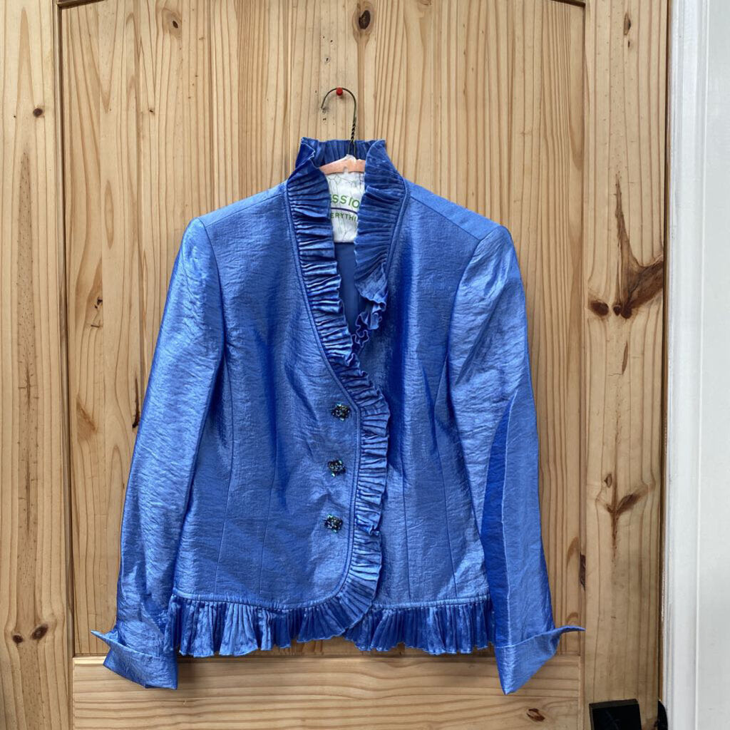 WOMENS KASPER LT BLUE CASUAL BLAZER 10