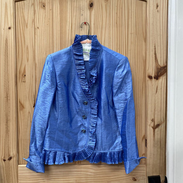 WOMENS KASPER LT BLUE CASUAL BLAZER 10