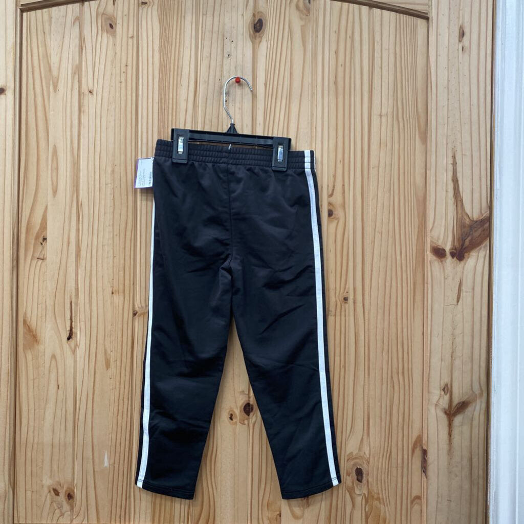 GIRLS ADIDAS PANTS BLK/WHITE 5