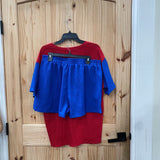 WOMENS JESS LEA 2PC SET RED/BLUE XL