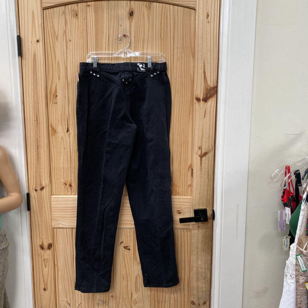 WOMENS VINTAGE ROCKIES BLK DENIM JEANS 15