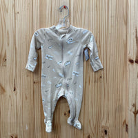 BOYS NIKE TAUPE LS ROMPER 6M