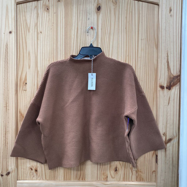 WOMENS ELLISON DK TAUPE SWEATER S NWT