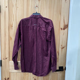 MENS ARIAT DK WINE BUTTON UP SHIRT L