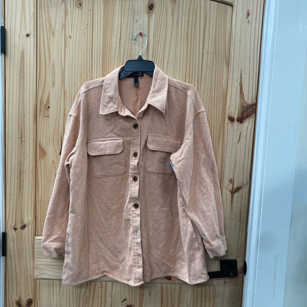 WOMENS LANE BRYANT ORANGE/WHITE CASUAL JACKET 18/20 1X