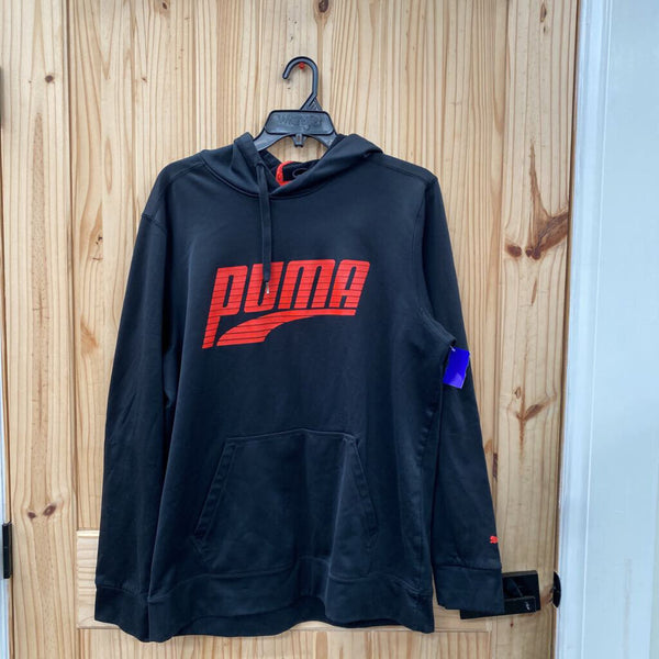 MENS PUMA HOODIE BLK/RED 2X