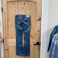 WOMENS SILVER DENIM JEANS 26