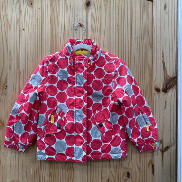 GIRLS MINI BODEN PINK/WHITE JACKET 4/5