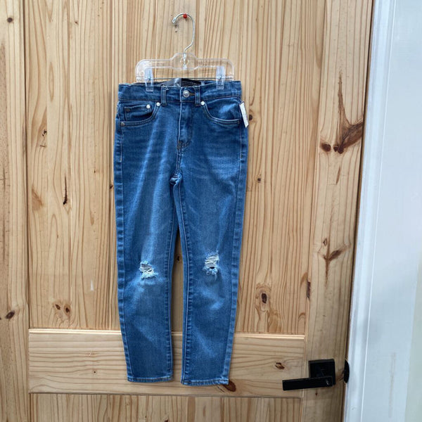 GIRLS SILVER TAB MINI MOM DENIM DIST. JEANS 7