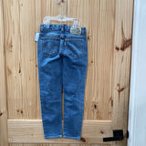 GIRLS SILVER TAB MINI MOM DENIM DIST. JEANS 7
