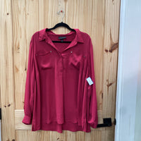 WOMENS LANE BRYANT DK FUSHIA CASUAL TOP 18/20 1X