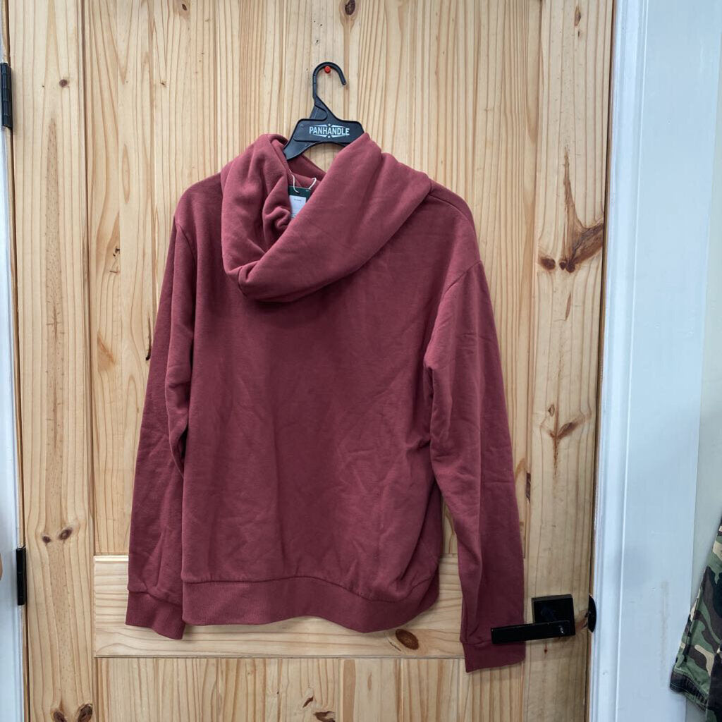 MENS ALPINE DESIGN DK RUST HOODIE L NWT