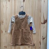 GIRLS TAHARI 2PC SET TAUPE/IVORY 4T