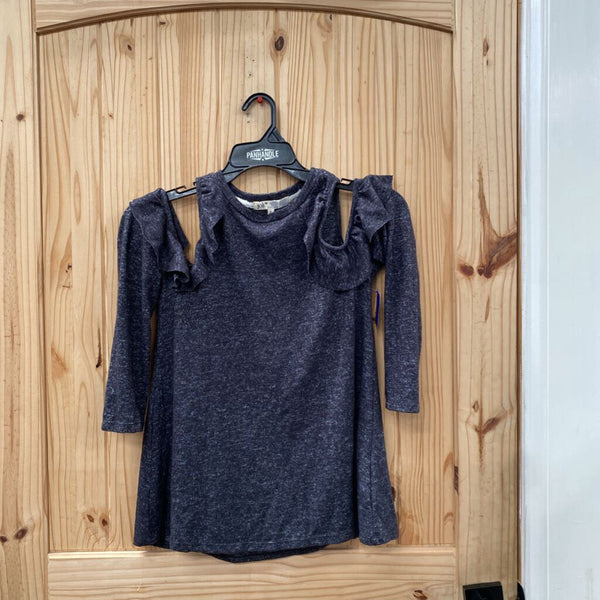 WOMENS JOLT CHARCOAL BLK LS TOP S