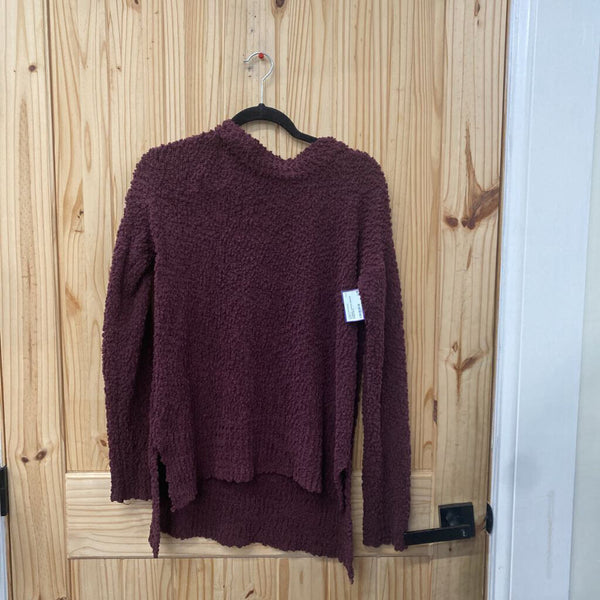 WOMENS LISTICLE MAROON SWEATER S