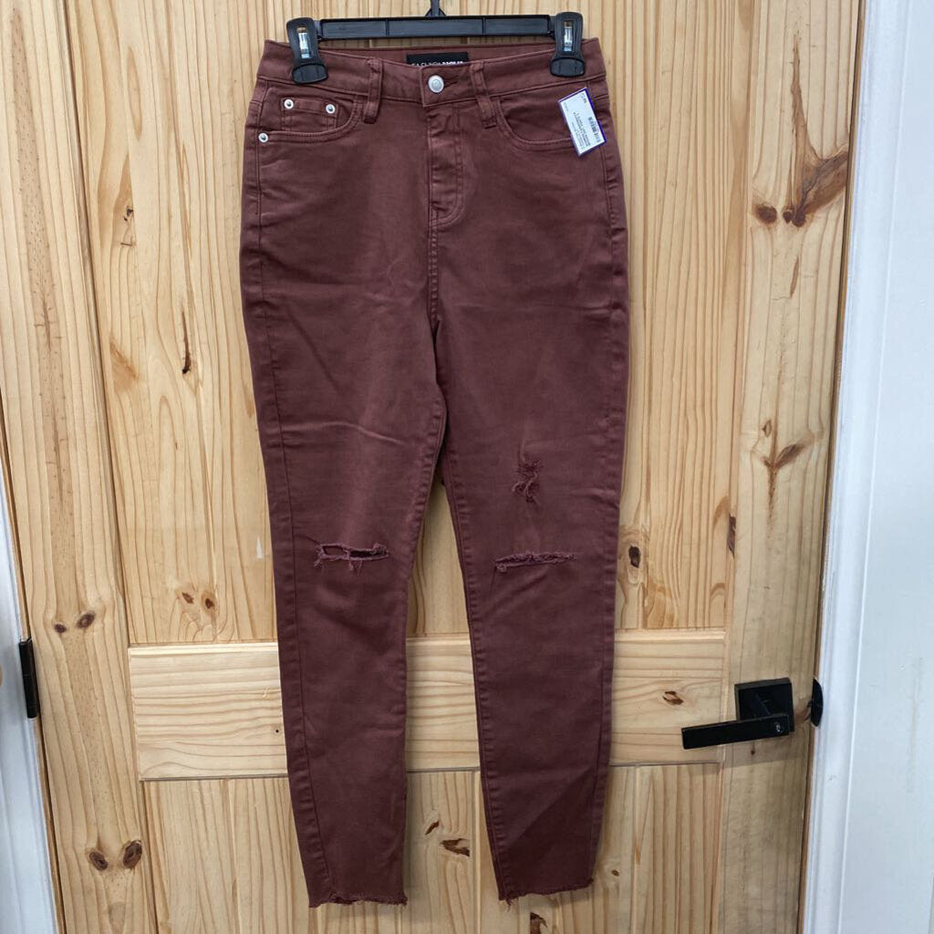 WOMENS FASHIONNOVA BROWN DIST. PANTS 3