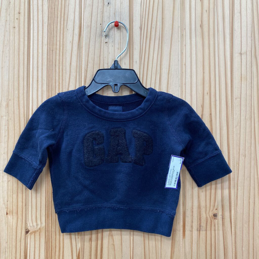 BOYS GAP NAVY BLUE SWEATSHIRT 0/3M