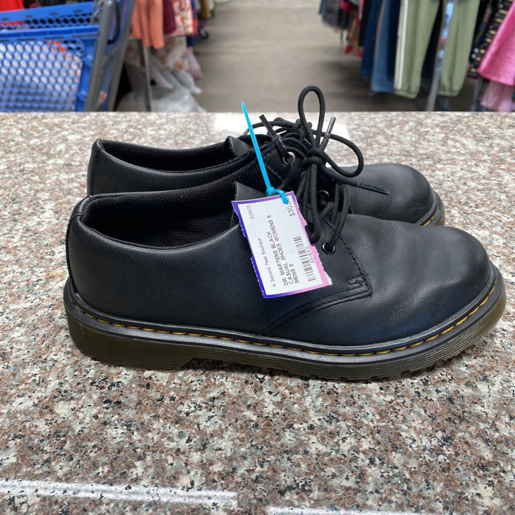 DR. MARTENS BLACK CASUAL SHOES WOMENS 6 MENS 5