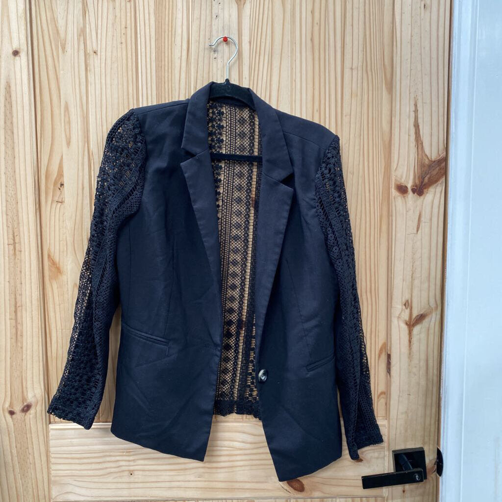 WOMENS XOXO BLACK CASUAL BLAZER L