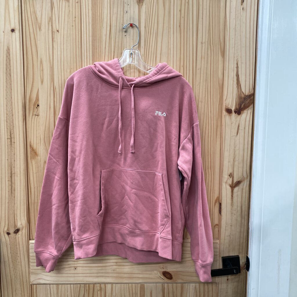 WOMENS FILA MAUVE HOODIE L