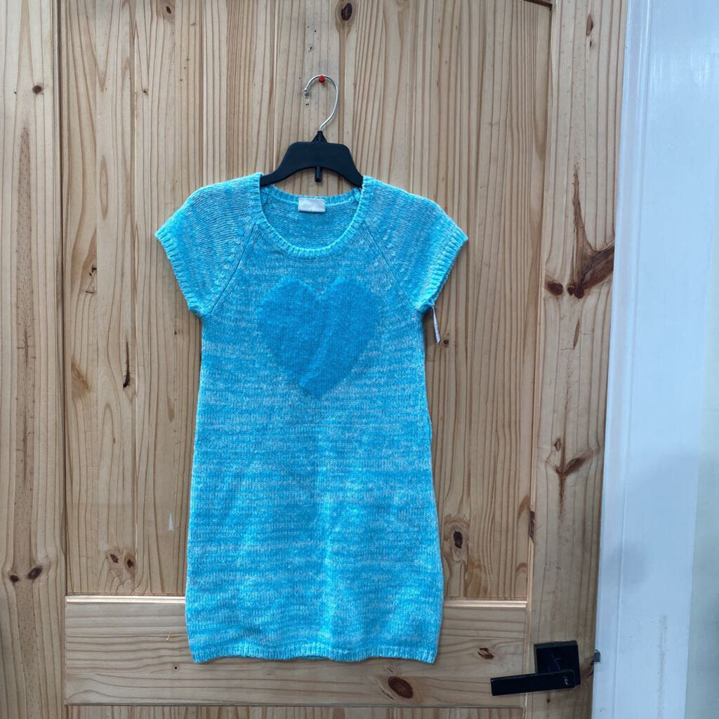 GIRLS CRAZY 8 SKY BLUE SWEATER DRESS M 7/8