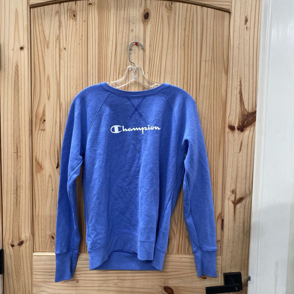 WOMENS CHAMPION SWEATSHIRT LT BLUE/WHITE M