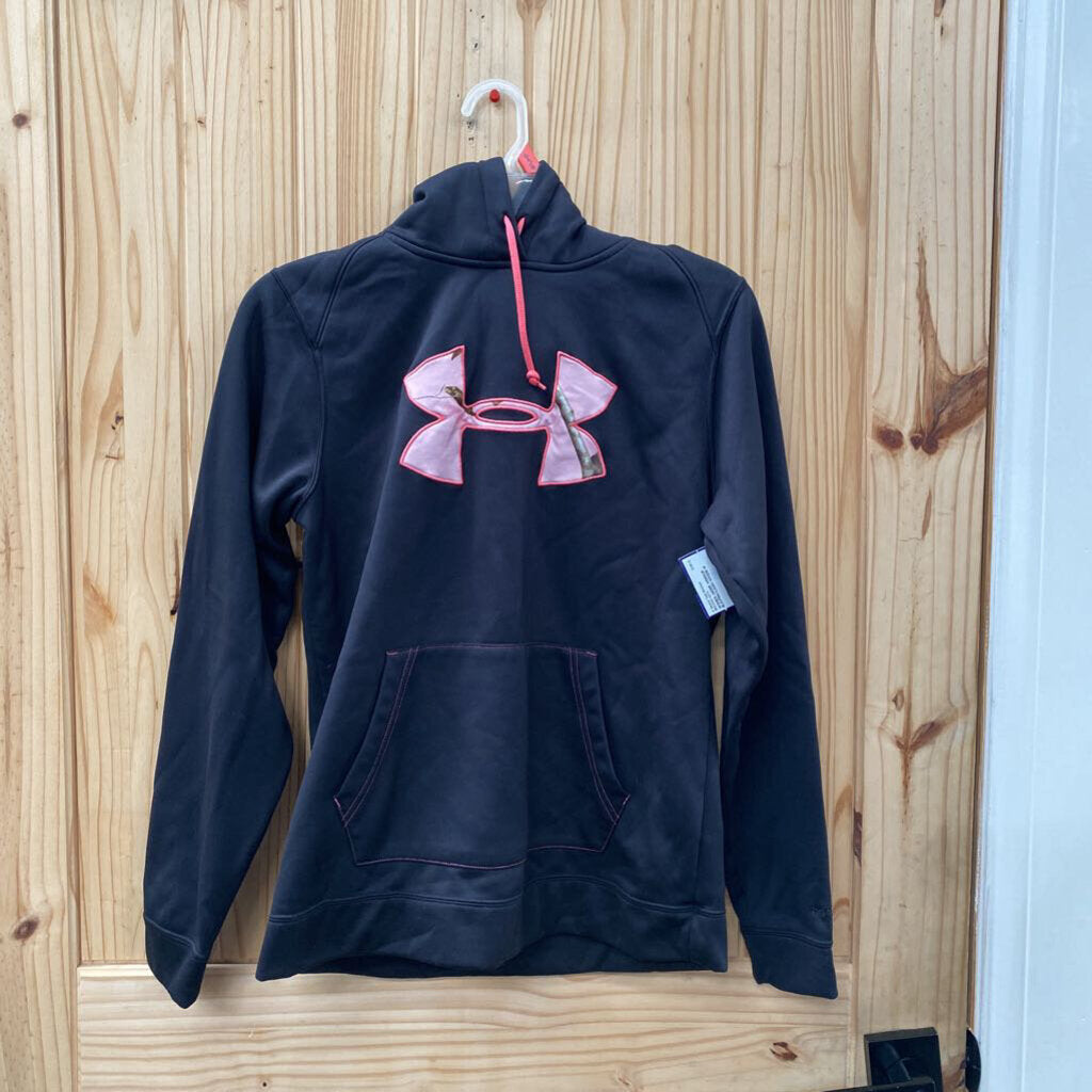 WOMES UNDER ARMOUR BLK/PINK/CAMO HOODIE M