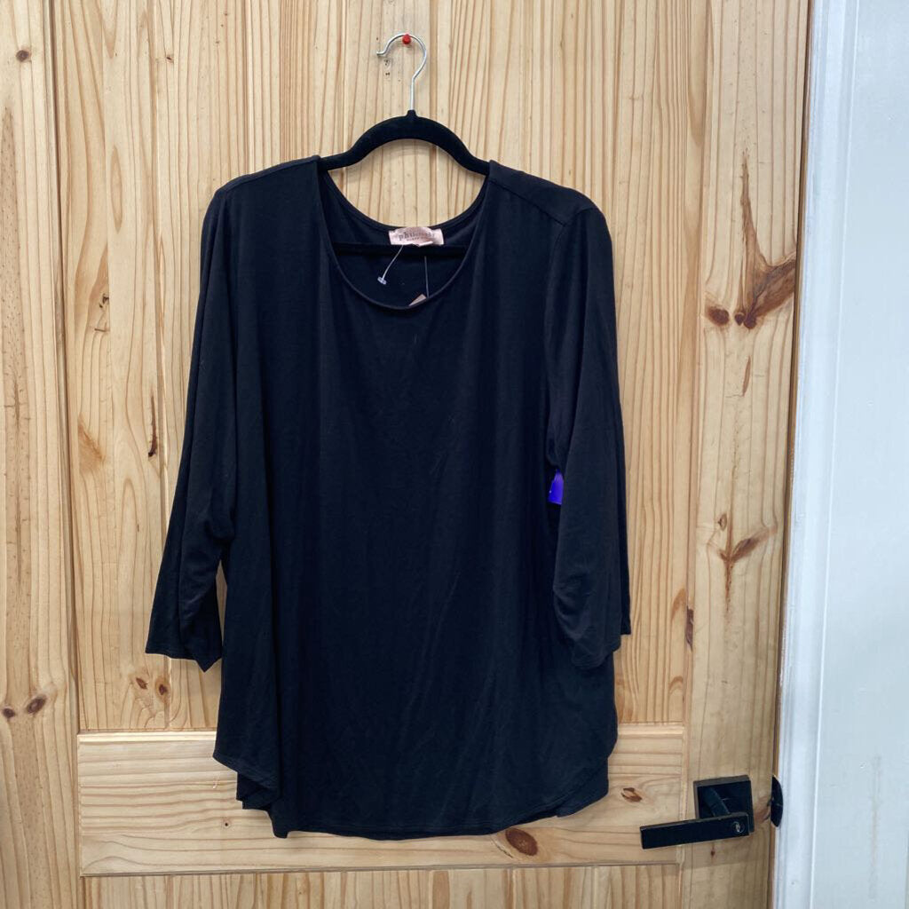 WOMENS PHILOSOPHY BLK CASUAL TOP 2X NWT